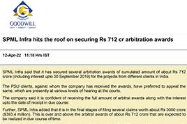 SPML Infra Secures ₹712 Crore Arbitration Awards
