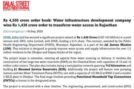 Rs 4,500 Crore Order Book-Water Infrastructure Development Company Wins Rs 1,438 Crore Order