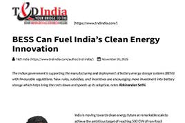 BESS Can Fuel India’s Clean Energy Innovation